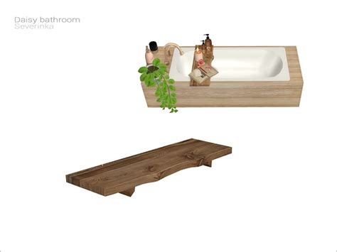 The Sims Resource Daisy Bathroom Tub Shelf