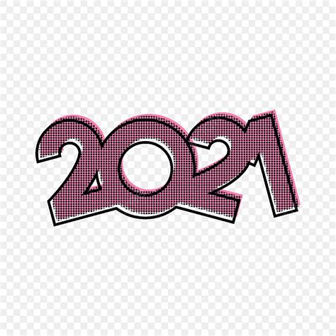 New Year Typography Vector Hd Images Flat 2021 Year Typography Design