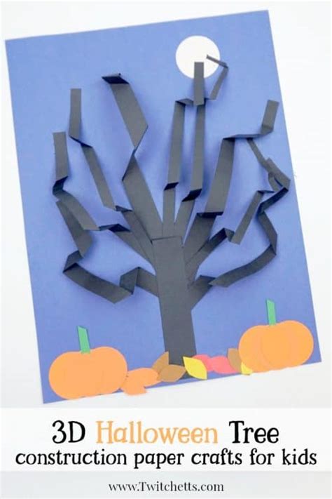 Halloween Construction Paper 3d Tree Twitchetts
