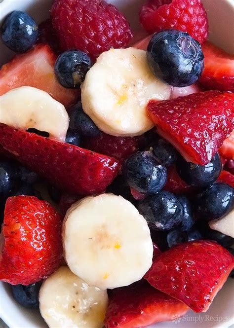 Berries And Banana Fruit Salad Recipe Fruit Salad Recipes Fruit