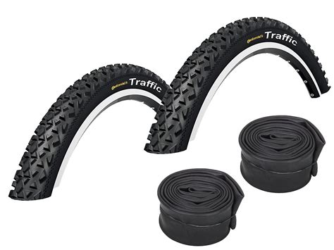 Veloset 2 X Continental Traffic Bicycle Tires 54 559 26×21