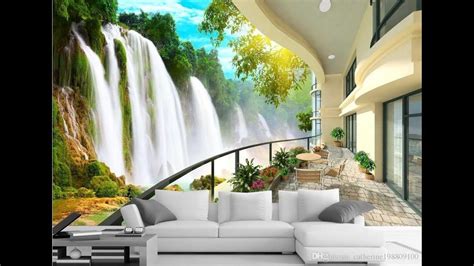 Waterfall Wallpaper For Room Interior Design Trends 2017 Waterfall