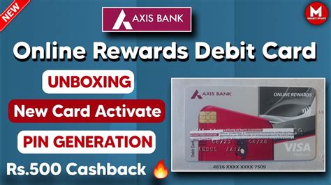 Axis Bank Online Rewards Debit Card Unboxing Axis Bank Debit Card