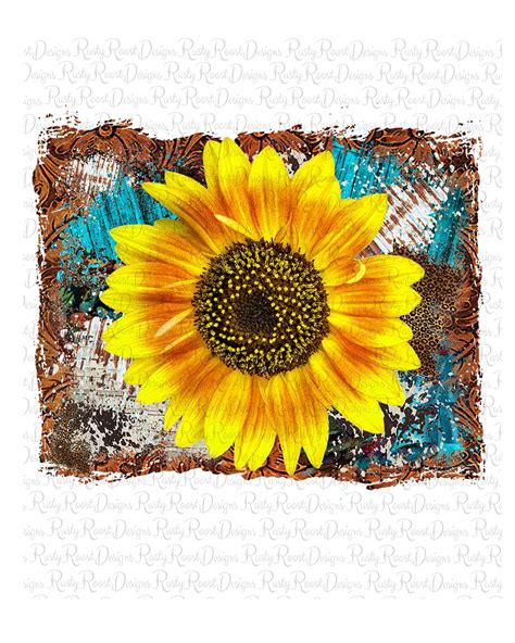 Sunflower Sublimation Designs Downloads Sunflower Pattern Png Digital
