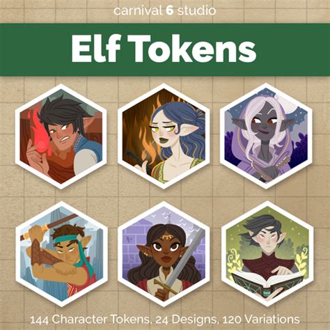 Elf Character Tokens Roll20 Marketplace Digital Goods For Online