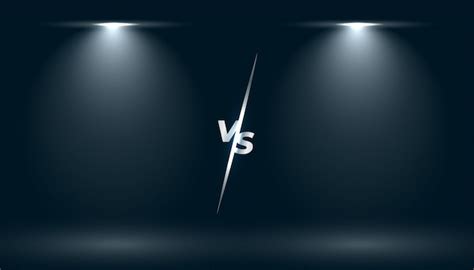Free Vector Versus Vs Screen With Two Focus Light Effect