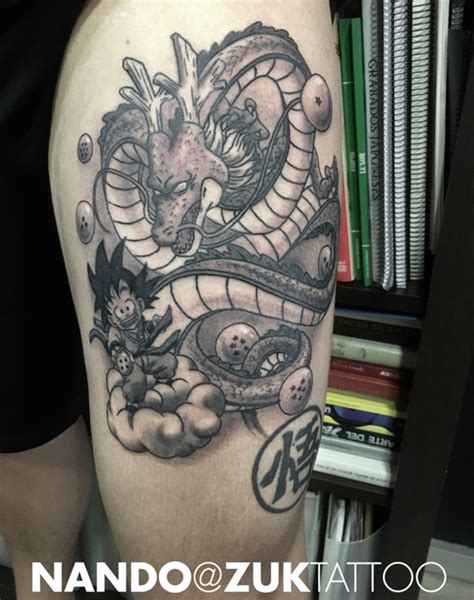 Do you like this video? Tatuaje finalizado del Dragon Shenron y Goku.