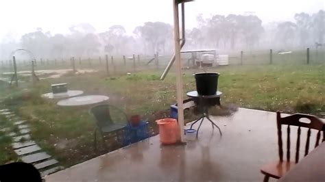 Large Hailstones Pelt Queensland Town As Severe Storm Develops Youtube