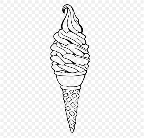 Ice Cream Cone Line Drawing