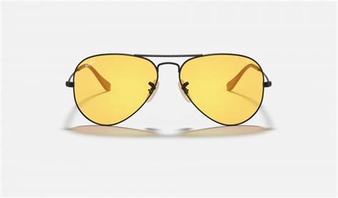 Ray Ban Aviator Washed Evolve Rb325 Sunglasses Yellow Photochromic Evolve Black Perfect
