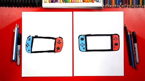How To Draw A Nintendo Switch Challenge Time Art For Kids Hub