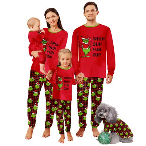 Luxi Reindeer Couples Christmas Pajamas Flame Resistant Top And Plaid