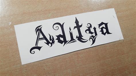 Beautiful Aditya Name Letter Tattoo Designs Aditya Name Temporary
