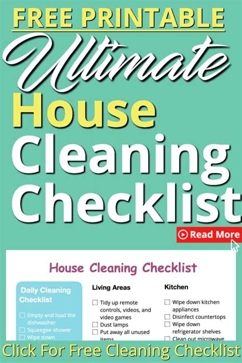 ultimate house cleaning checklist    images house