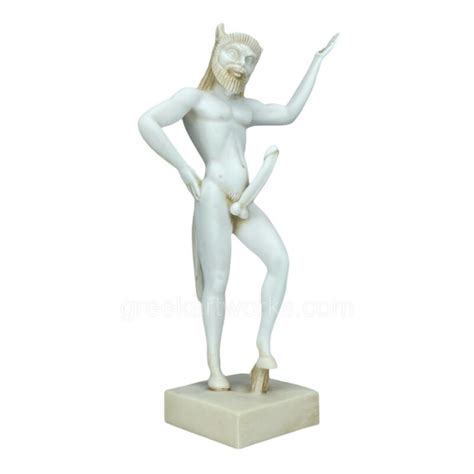 Satyr Faunus Faun Pan Phallus Nude Cast Alabaster Greek Artworks