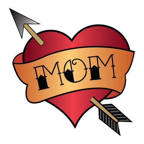 Mom Heart Tattoo Sublimated Logo Add It To Your Headwear