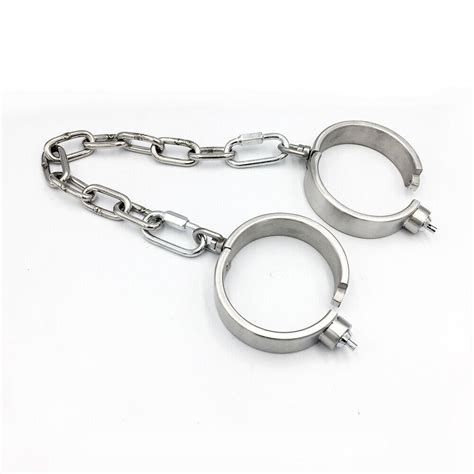 Stainless Steel Heavy Duty Leg Irons Handcuffs Ankle Collar Cuffs