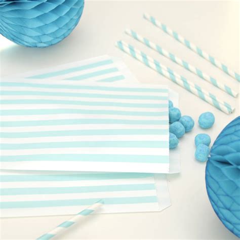 Striped Paper Party Bags By Peach Blossom