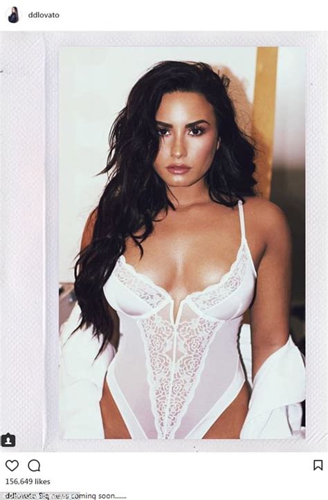 Demi Lovato Stuns In Provocative Lingerie Instagram Photo Daily Mail Online