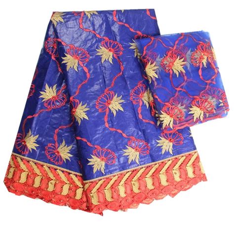 2018 New African Tissu Bazin Riche Fabric With Embroidery Design Bazin