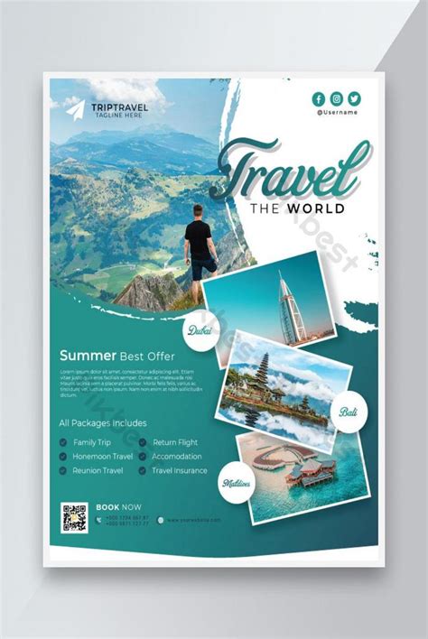 Travel Agency Flyer Design Templates Ai Free Download Pikbest