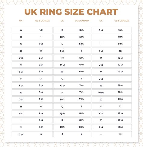 Ring Size By Inches Engagement And Wedding Ring Size Chart Printable