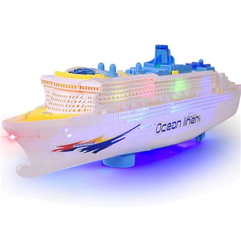 Music Ship Model Electric Flashing Sound Cruises Electric Universal