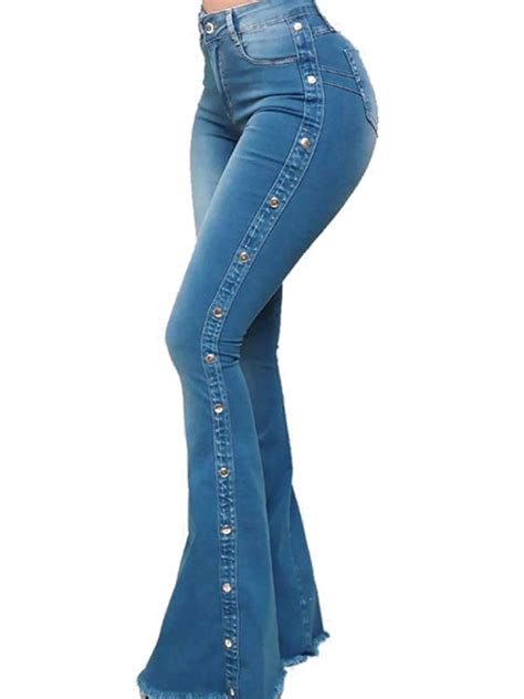 Lilylll Lilylll Womens Bootcut Jeans Stretch Denim Pants High Waisted Flared Trousers