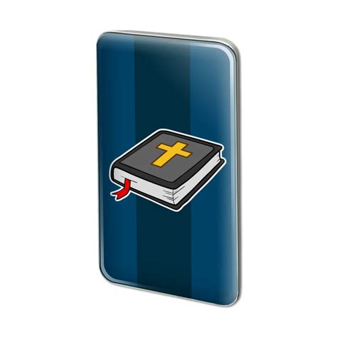 Bible With Cross Christian Religious Metal Rectangle Lapel Hat Pin Tie