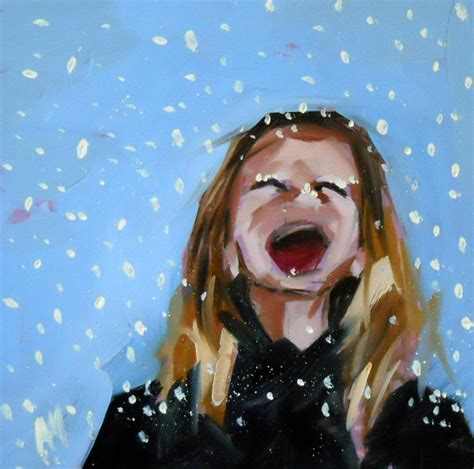 Snowflakes That Stay On My Nose And Eyelashes Art Print By Angela