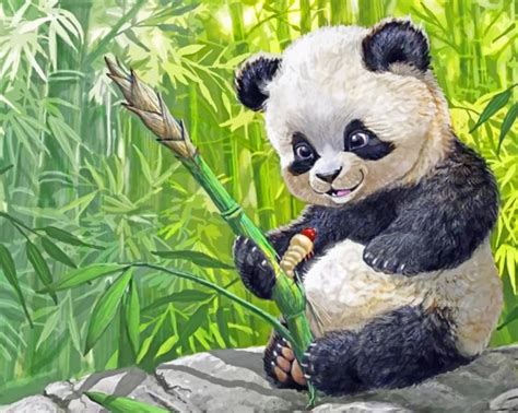 Panda Animals Paint By Numbers Paint By Numbers For Adult