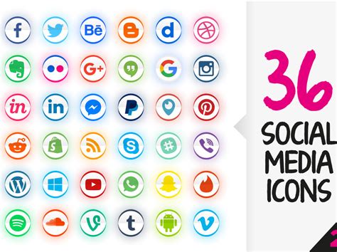 Printable Social Media Icons