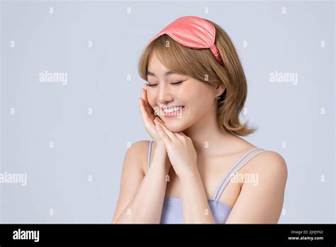 Sleepy Beauty Woman Resting On Hand With Closed Eyes Stock Photo Alamy