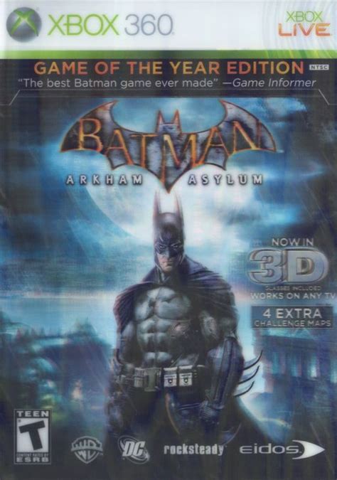 Batman Arkham Asylum Game Of The Year Edition Cover Or Packaging