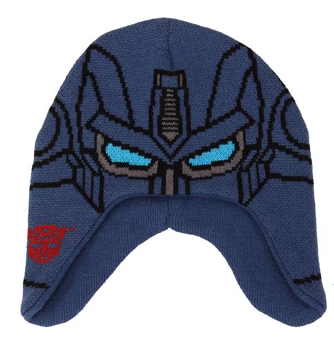 the transformers optimus prime image knitted laplander beanie hat starbase atlanta