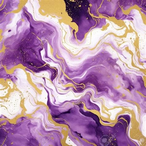Premium Ai Image Purple And Gold Marble Background With Gold Foil