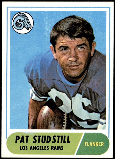 1968 Topps 156 Pat Studstill Los Angeles Rams Football