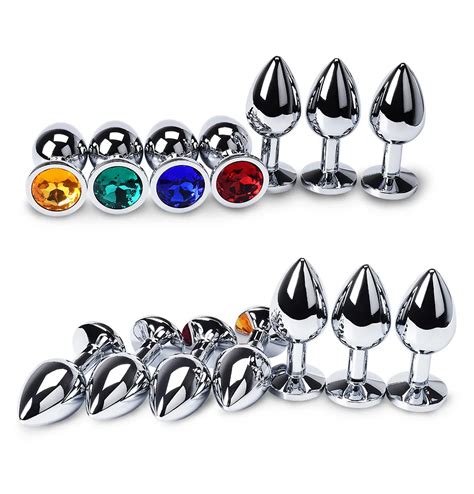 Anal Plug Stainless Steel Crystal For Couple Adults Removable Butt Plug