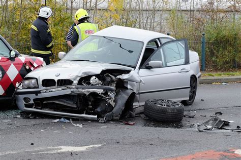 Road Traffic Collision At The Roundabout Near The A66 In Longlands
