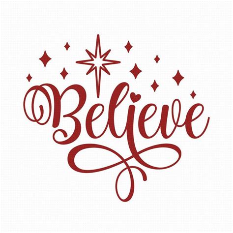 Believe Svg Png Eps Pdf Files Believe In Christmas Svg O Etsy