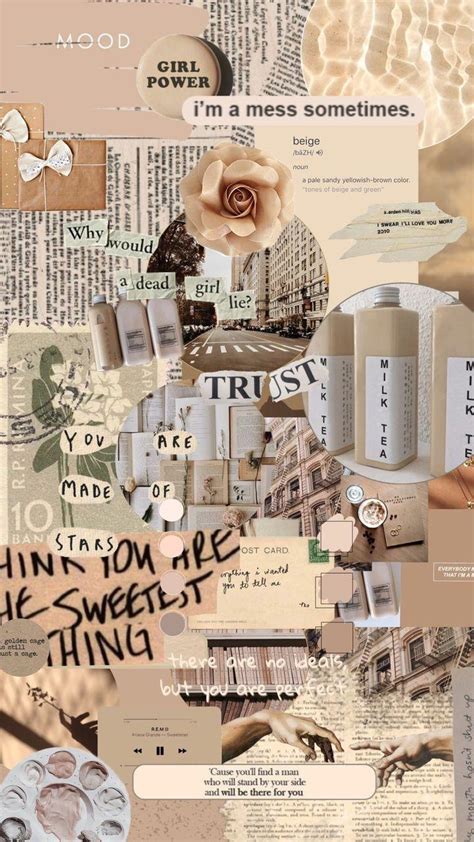 Beige Aesthetic Collage Wallpapers Top Hình Ảnh Đẹp