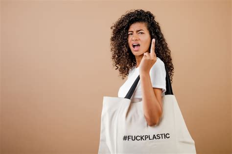 Premium Photo Concerned Millennial Black Woman With Eco Friendly Fuck