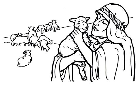 Jesus And The Lost Sheep Coloring Page Learning How To Read