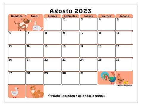 Calendario Agosto De 2023 Para Imprimir “48ds” Michel Zbinden Us