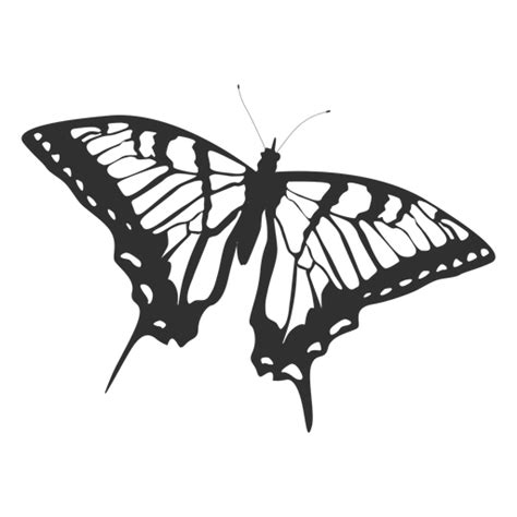 Tiger Swallowtail Butterfly Silhouette Transparent Png Svg Vector File