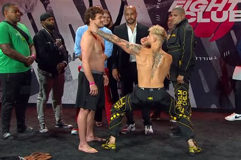 Ben Askre Jake Paul Weigh Ins Faceoff Mma Junkie