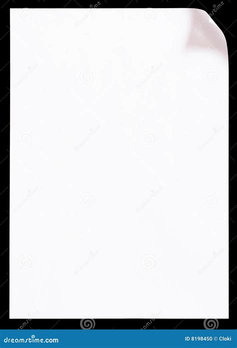 Blank White Sheet Of Paper Stock Illustration Illustration Of Piece