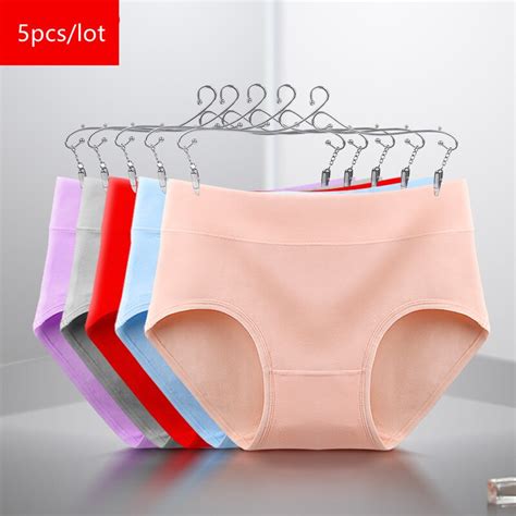 5pcslot Mid Rise Panties Womenunderwear Cotton Comfort Seamless Girls