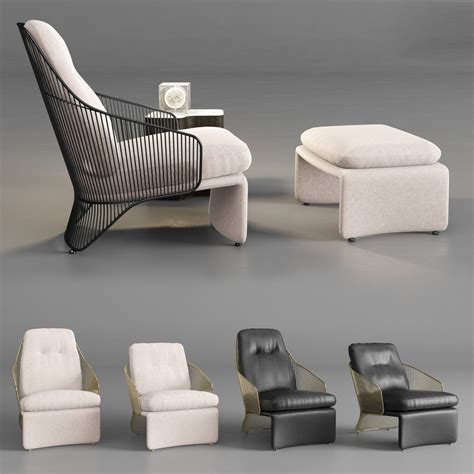 Minotti Colette Armchairs 3d Cgtrader