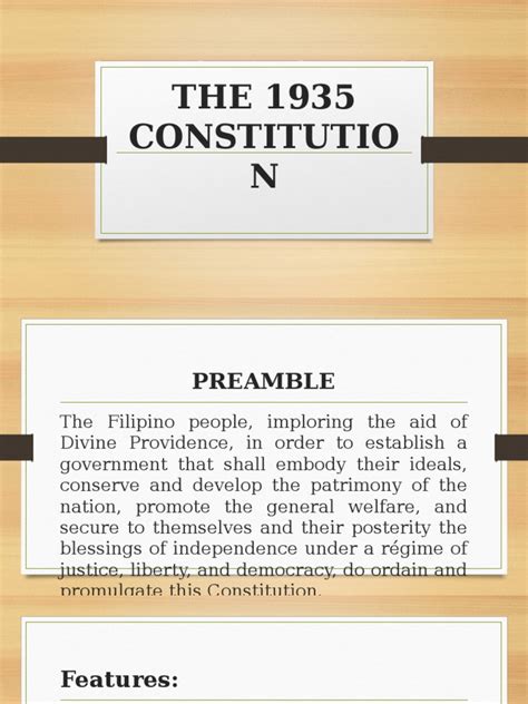 1935 Constitution Constitutional Law Constitution